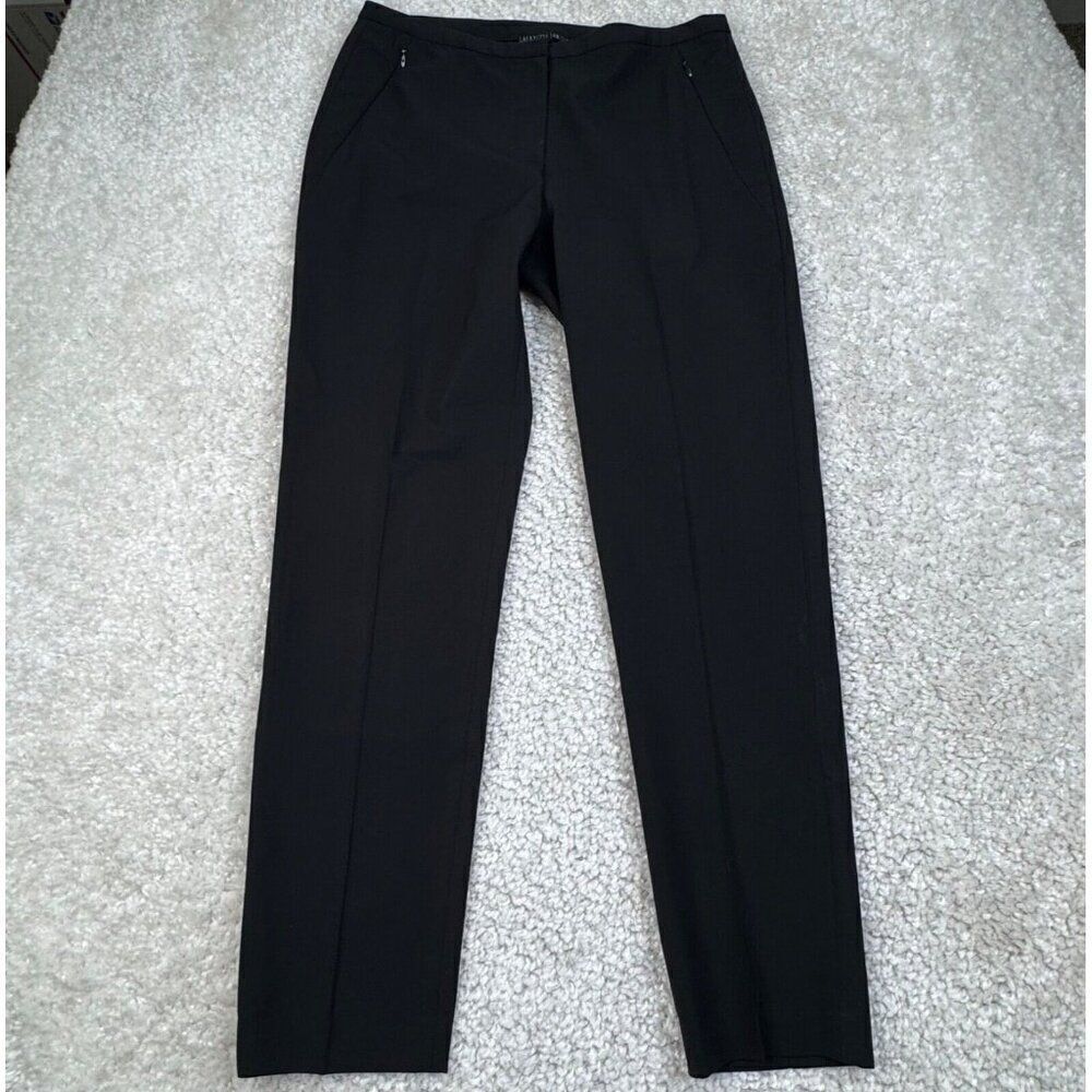 Lafayette 148 New York Black Ankle Pant Zip Pockets